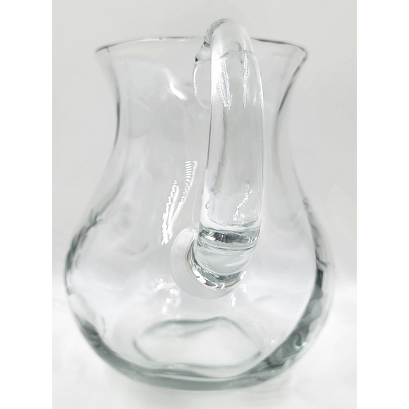 Princess House Heritage Clear Glass Pitcher Etched Grapes 2 Qt Water Juice USA - Picture 13 of 16